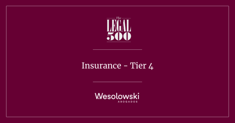 Legal 500 reconoce nuevamente a Wesolowski como uno de los mejores despachos de Derecho de los Seguros
